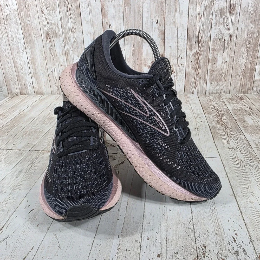 Brooks Glycerin GTS 19 Womens Running Shoes Black Rose Gold 1203441B074 Size 9